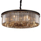Hdc 600 Mm Crystal Black Led Chandelier Light For Living Room Round Dining Room