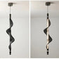 Hdc Led Pendant Light Acrylic Wavy Island Ceiling Lights (Black) - Warm White