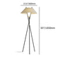 HDC Black Slim Stand And White Fabric Shade Living Room Creative Bedroom Tripod LED Vertical Floor Lamp