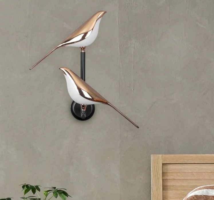 Ojaro Modern Bird Shape Acrylic Wall Light for Bedroom, Living Room & Dining Area