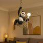 HDC Panda Hanging Light Decorative Ceiling light Pendant Light With Hemp Rope