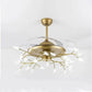 HDC Simple modern invisible fan chandelier Nordic restaurant ceiling fan light living room American luxury bedroom light firefly light