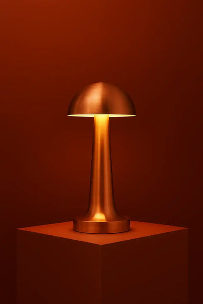 HDC Premium Metal Mushroom LED Table Lamp Rechargeable, Touch Control, Dimmable Light (Gold, Rose Gold, Silver)