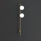 HDC 1200mm Minimalist Vertical Wall Lamp with Frosted Glass Globe Luxury Modern Gold Wall Light