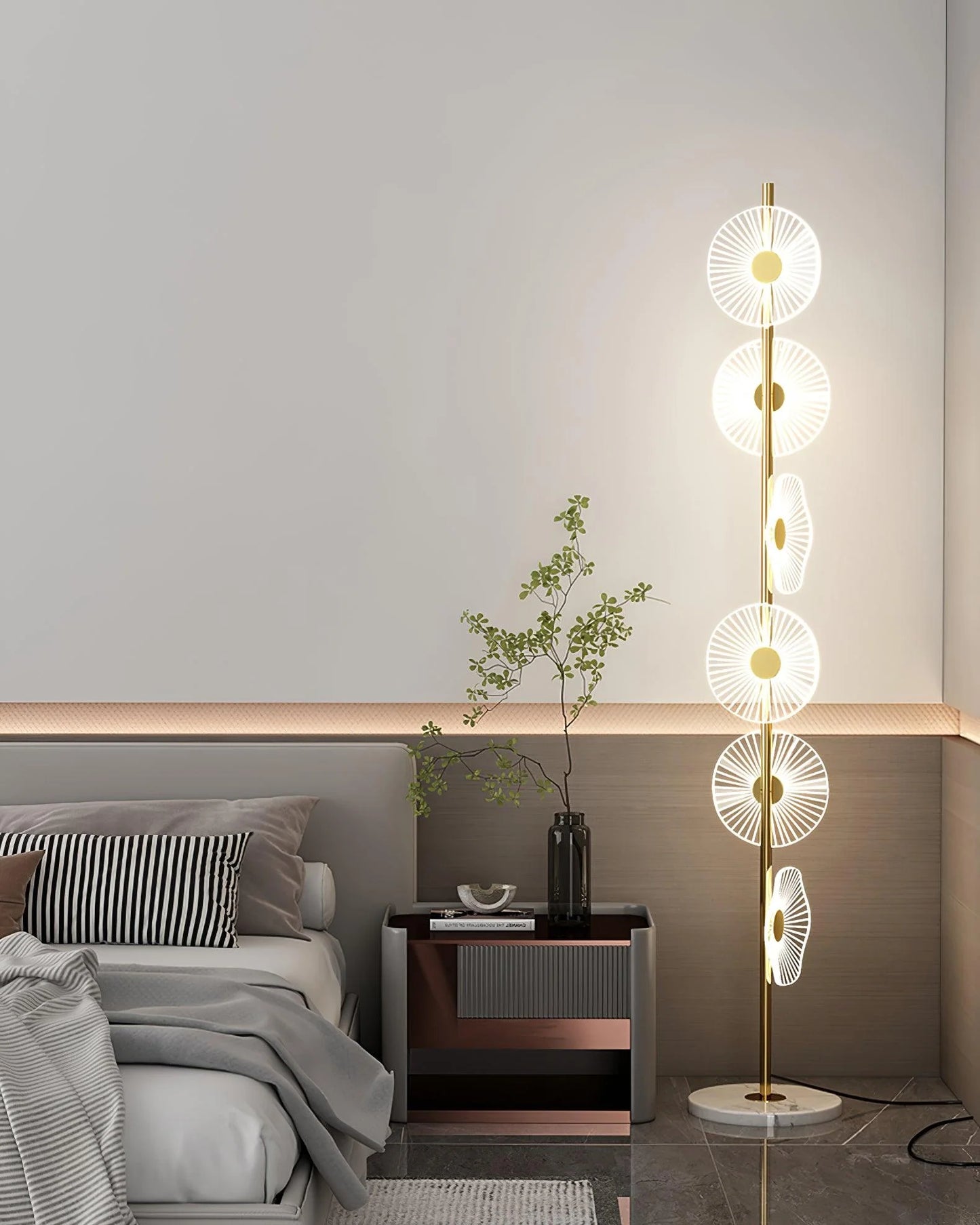 HDC Modern Art Decorative Nordic LED Standing Light Floor Lamp for Living Room & Bedroom