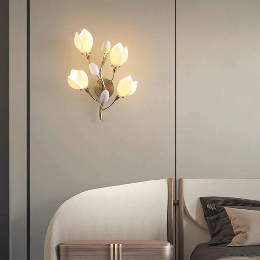 HDC Luxury Ceramic Leaf Wall Light for Living Room, Bedroom & Hall