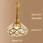 HDC 1-Light Brass Vintage Gold Glass Pendant Ceiling Light - Warm White