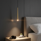 Hdc Sleek Gold Modern Hanging LED Pendant Light for Bedroom & Living Spaces- Warm White