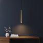 Hdc Sleek Gold Modern Hanging LED Pendant Light for Bedroom & Living Spaces- Warm White
