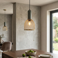 HDC Modern Terrazzo & Gold Mesh Capsule Pendant Light
