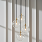 Hdc Modern Minimalist Gold Transparent Glass Ball Pendant Ceiling Hanging Lamp