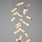 HDC 22 Lights Imperial Marble Tube Double Height Stair Chandelier