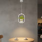 Hdc 18w Modern Hanging LED Pendant Light with Built-in Glass Planter Decorative Ceiling Lamp- Warm White