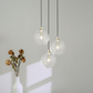 Hdc Modern Minimalist Gold Transparent Glass Ball Pendant Ceiling Hanging Lamp