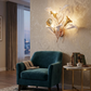 HDC Luxury Floral Crystal Wall Light for Living Room, Bedroom & Hallway