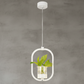 Hdc 18w Modern Hanging LED Pendant Light with Built-in Glass Planter Decorative Ceiling Lamp- Warm White