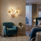 HDC Luxury Floral Crystal Wall Light for Living Room, Bedroom & Hallway