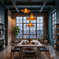 HDC Luxury Brown-Color Glass Pendant Hanging Light