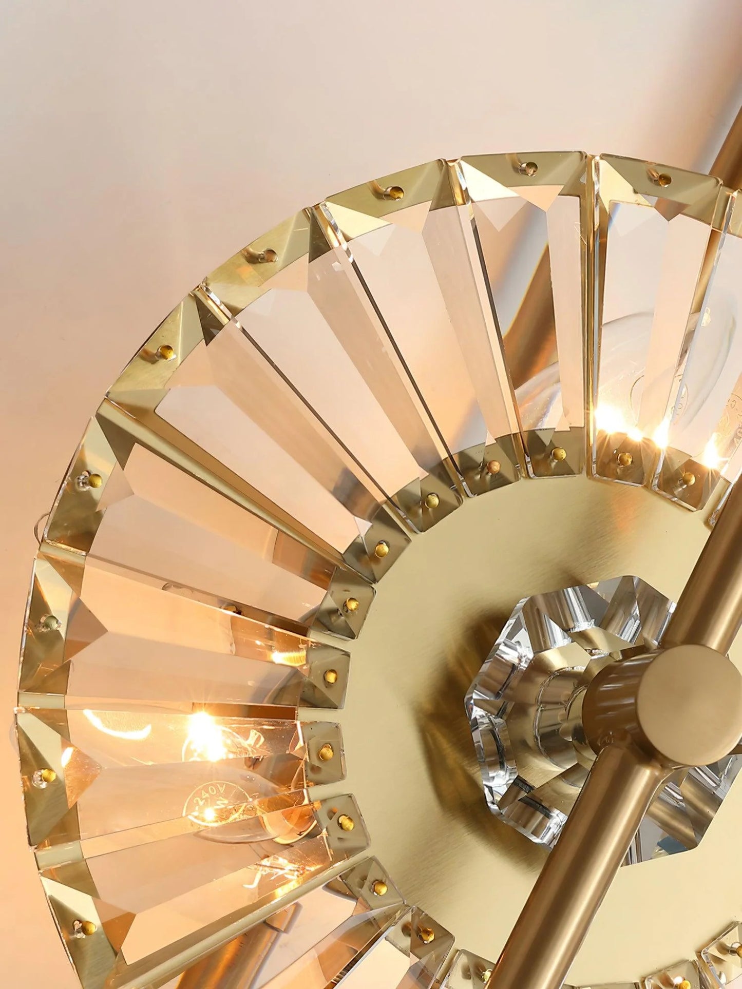 HDC Modern Crystal Gold LED Wall Light For Living Room, Bedroom