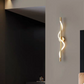 HDC Black & Gold Modern Spiral LED Wall Light for Bedroom, Living Room & Hallway