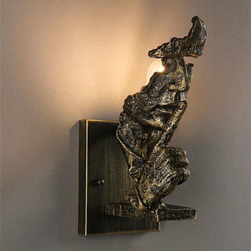 HDC Modern Artistic Face Sculpture Wall Light