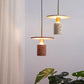 Hdc Modern Nordic Concrete Stone Pendant Hanging Lamp Tarrazzo for Living Dining Room (White)