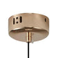 HDC Led Gold Ring Glass Crystal Hanging Pendant Ceiling Light - Warm White