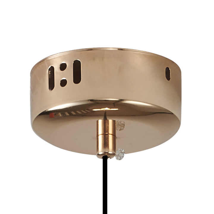 HDC Led Gold Ring Glass Crystal Hanging Pendant Ceiling Light - Warm White