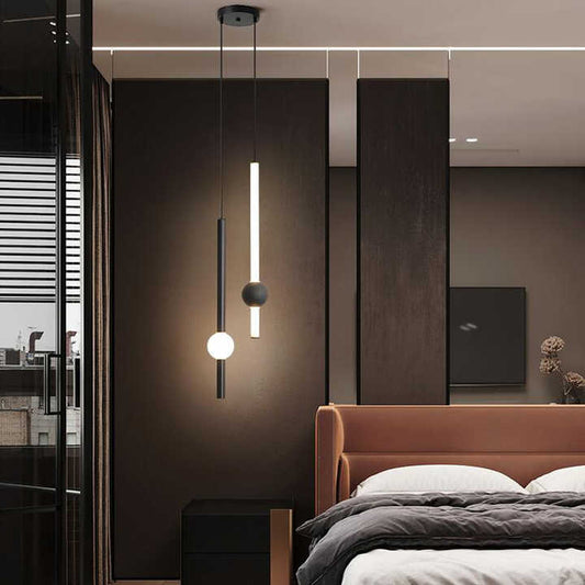 HDC 2 Light Modern Led Black White Pendant Ceiling Light
