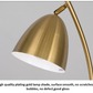 HDC Luxury Gold Floor Lamp with Side Table – Modern Bedside & Living Room Standing Light
