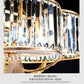 HDC American Gold Crystal Wall Lamps Bedroom Living Room Bedside Nordic Palm Leaf Luxury Study Decor Wall Sconces