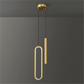 Hdc 2 Light Modern Led Oval Gold Spot Pendant Lamp - Tricolor