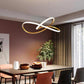 HDC Modern Minimalist Gold Led Pendant Lamp Art Spiral Design Light Fixtures