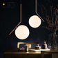 HDC 1 Light Modern Led Gold Frosted Ball Pendant Lamp Chandelier Ceiling Light