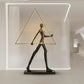 HDC Modern Luxury Art Human Holding Triangle Sculpture living room bed room LED Floor Lamp