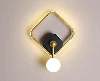 HDC 14W Gold Square Shape LED Wall Lamp - Warm White