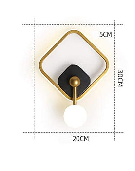 HDC 14W Gold Square Shape LED Wall Lamp - Warm White