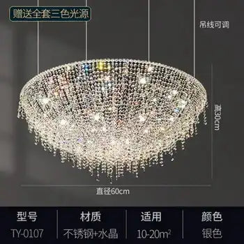 HDC 400MM Italian style crystal chandelier living room designer villa hotel restaurant atmosphere lamp