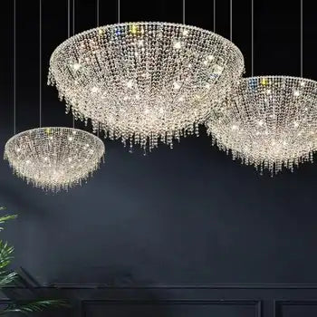 HDC 400MM Italian style crystal chandelier living room designer villa hotel restaurant atmosphere lamp
