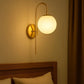 HDC Gold Finish 1 Head Frosted Glass Ball Light Wall Lamp For Living Room