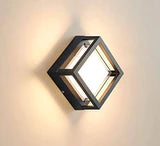 HDC Led Outdoor Wall Gate Lamp Modern Up And Down Wall Sconce Light Fixtures Square 12w 3000k Waterproof Acrylic Wall Light (Warm White)
