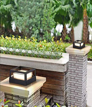 HDC Led Outdoor Wall Gate Lamp Modern Up And Down Wall Sconce Light Fixtures Square 12w 3000k Waterproof Acrylic Wall Light (Warm White)