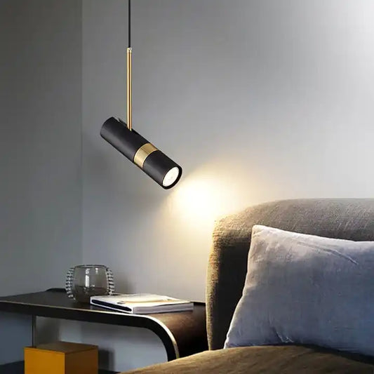 Hdc 12W Adjustable Modern Led Black Pendant Light- Warm White
