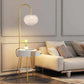 Hdc Feather Floor Lamp With Bedside Table Shelf Integrated Ins Wind Table Lamp