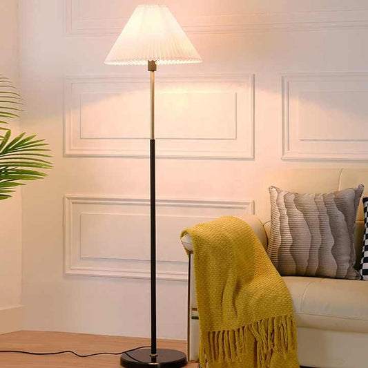 Hdc Bedroom Bedside Sofa Study Floor Lamp Retro Light Wood Grain Floor Lamp