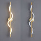 HDC Black & Gold Modern Spiral LED Wall Light for Bedroom, Living Room & Hallway