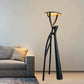 Hdc Nordic Sculpture Lamp Lobby Studio Villa Living Room Decorative Resin Glass Light Fiber Reinforced Vertical LED Floor Lamp