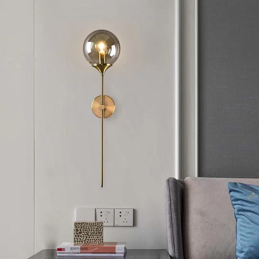 Ojaro Modern Glass Globe Wall Light – Luxury Decorative Wall Sconce for Living Room & Bedroom
