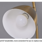 HDC Luxury Gold Floor Lamp with Side Table – Modern Bedside & Living Room Standing Light