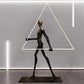 HDC Modern Luxury Art Human Holding Triangle Sculpture living room bed room LED Floor Lamp